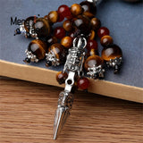 Tiger's Eye Stone Vajra Pestle Bracelet Car Hanging Charms