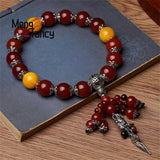 Tiger's Eye Stone Vajra Pestle Bracelet Car Hanging Charms