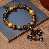 Tiger's Eye Stone Vajra Pestle Bracelet Car Hanging Charms