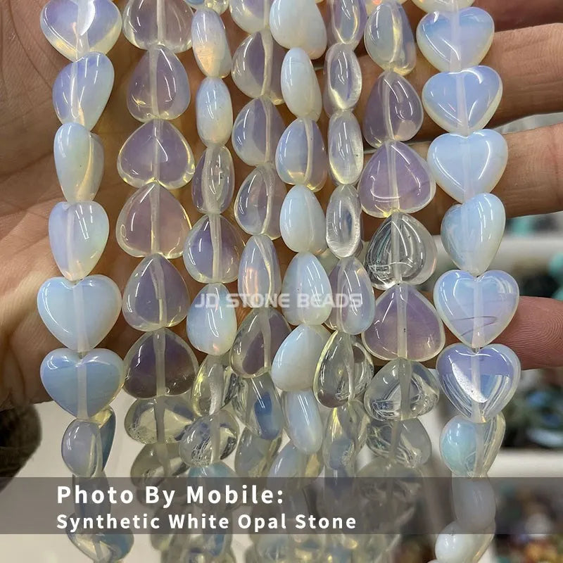 Agate Turquoise Malachite Stone Heart Bead for Jewelry Making