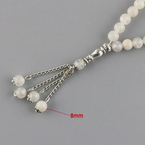 8mm Natural Agate Beads Islamic Tasbih Bracelet