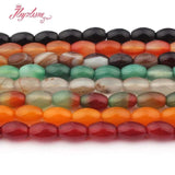 Natural Agates Beads Smooth Oval DIY Loose Beads For Jewelry Making 8x12mm