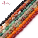 Natural Agates Beads Smooth Oval DIY Loose Beads For Jewelry Making 8x12mm