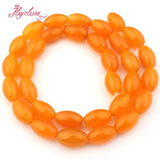 Natural Agates Beads Smooth Oval DIY Loose Beads For Jewelry Making 8x12mm