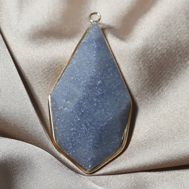 Agates Turquoises Rose Quartzs Faceted Pendant Charms for DIY Necklace