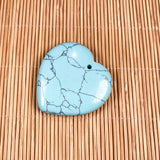 Natural Agates Stone Pendant Heart Shaped Rose Quartz Turquoise Pendant