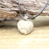 Natural Agate Turquoise Quartz Heart Pendant Crystal Necklace