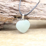 Natural Agate Turquoise Quartz Heart Pendant Crystal Necklace