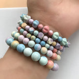 Alashan Rainbow Agates Stone Beads Bracelet DIY Jewelry Making