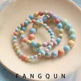 Alashan Rainbow Agates Stone Beads Bracelet DIY Jewelry Making
