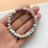 Alashan Rainbow Agates Stone Beads Bracelet DIY Jewelry Making