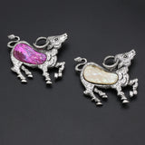 Animal Brooch Pin Sheep Shape Alloy Shell Jewelry Gift 50x56mm