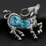 Animal Brooch Pin Sheep Shape Alloy Shell Jewelry Gift 50x56mm