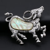 Animal Brooch Pin Sheep Shape Alloy Shell Jewelry Gift 50x56mm