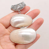 Shell Egg-shaped Pendant Crafts DIY Necklace Jewelry