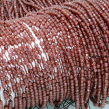 Natural Almandine Garnet Edge Faceted Cube Beads 2.5mm