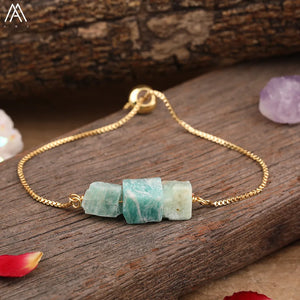 Amazonite Apatite Stone Amethysts Citrines Quartz Bracelet