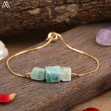 Amazonite Apatite Stone Amethysts Citrines Quartz Bracelet