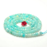Natural Amazonite Faceted Rondelle Loose Beads Gemstone Semi Precious Stone