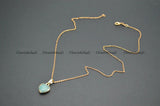 Amazonite Faceted Stone Heart Pendant Necklace
