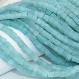 Natural Amazonite Cube Beads 5mm-6mm