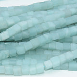 Natural Amazonite Cube Beads 5mm-6mm
