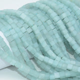 Natural Amazonite Cube Beads 5mm-6mm