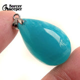 Amazonite Gemstone Pendant 925 Silver DIY Charm Necklace Earring Jewelry 1PC