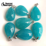 Amazonite Gemstone Pendant 925 Silver DIY Charm Necklace Earring Jewelry 1PC