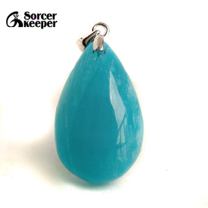 Amazonite Gemstone Pendant 925 Silver DIY Charm Necklace Earring Jewelry 1PC