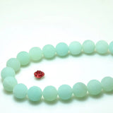 Natural Amazonite Matte Round Loose Beads Gemstone Semi Precious Stone Bracelet