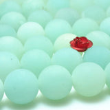Natural Amazonite Matte Round Loose Beads Gemstone Semi Precious Stone Bracelet