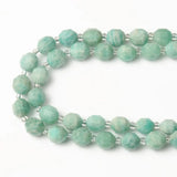 Amazonite 8mm Faceted Olive Shape Loose Stone Beads 7.5inch
