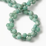 Amazonite 8mm Faceted Olive Shape Loose Stone Beads 7.5inch