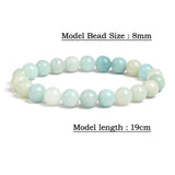 Natural Amazonite Stone Beads Bracelet 4 6 8 10 12 MM Size Round