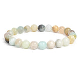 Natural Amazonite Stone Beads Bracelet 4 6 8 10 12 MM Size Round