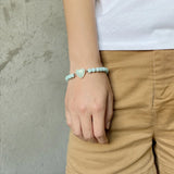 Amazonite Stone Bracelet Heart Woven Rope Protection Jewelry