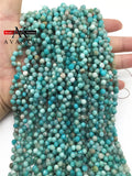 Amazonite Stone Faceted Water Drop Beads for DIY Jewelry Making 6MM