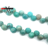 Amazonite Stone Faceted Water Drop Beads for DIY Jewelry Making 6MM