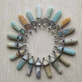 Amazonite Stone Pillar Charms Pendulum Pendants 24pcs/lot