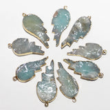 Amazons Stone Leaf Plated Necklace Pendant Reiki Charms