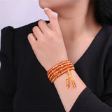 Amber Beeswax Flower Bracelet Necklace for Men and Women