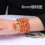 Amber Beeswax Flower Bracelet Necklace for Men and Women