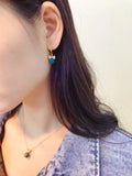 Natural Amber Earrings S925 Sterling Silver Butterfly Backing Pendientes