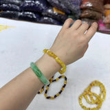 Natural Amber Beads Bracelet for Gemstone Jewelry Bangle