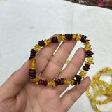 Natural Amber Beads Bracelet for Gemstone Jewelry Bangle