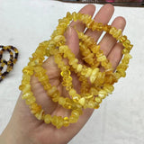 Natural Amber Beads Bracelet for Gemstone Jewelry Bangle