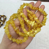Natural Amber Beads Bracelet for Gemstone Jewelry Bangle