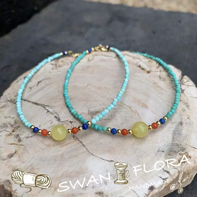 Amber Bracelet Stone Jewelry For Women Crystals Brazil Chip