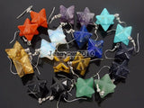 Ame-thyst Gems Merkaba Healing Chakra Pendant Earrings Set